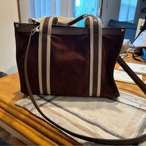 Brown Genuine Leather Tote Bag